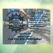 Kundenspezifische Berufliche Fahrradreparaturen Fensteraufkleber (Blatt 3)