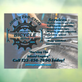 Kundenspezifische Berufliche Fahrradreparaturen Fensteraufkleber (Blatt 3)