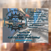 Kundenspezifische Berufliche Fahrradreparaturen Fensteraufkleber (Blatt 2)