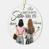Kundenspezifische Best Friends Keramik Ornament (Links)