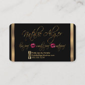 Kundenspezifische Bestellung - Hot-Pink-Glitzer un Visitenkarte (Rückseite)