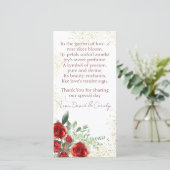 Kundenspezifische Bestellung und Dankeschön-Karte (Stehend Vorderseite)