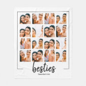 kundenspezifische Bestfreund-16-Foto-Collage Fleecedecke (Vorderseite)