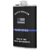 Kundenspezifische Bewertung von Thin Blue Line-Pol Flachmann (Links)