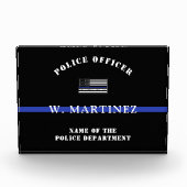 Kundenspezifische Bewertung von Thin Blue Line-Pol Fotoblock (Vorderseite)