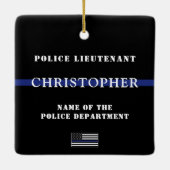Kundenspezifische Bewertung von Thin Blue Line-Pol Keramikornament (Rückseite)