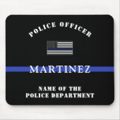 Kundenspezifische Bewertung von Thin Blue Line-Pol Mousepad (Vorne)