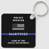 Kundenspezifische Bewertung von Thin Blue Line-Pol Schlüsselanhänger (Rückseite)