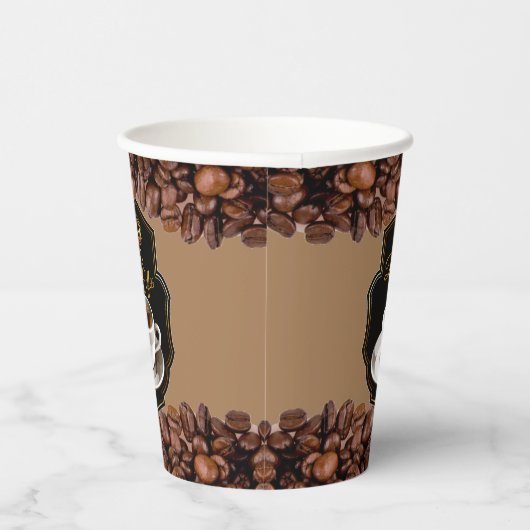 Kundenspezifische Bezeichnung Coffee Shops Papier Pappbecher (Rechts)