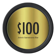 Kundenspezifische Bezeichnung Goldener Poker-Chip