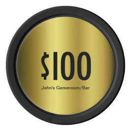 Kundenspezifische Bezeichnung Goldener Poker-Chip Pokerchips