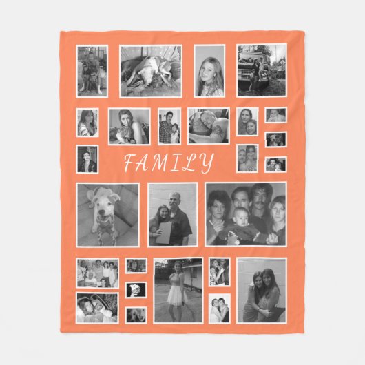 Kundenspezifische Bildschwarz-u. Weiß-Koralle des Fleecedecke (Vorderseite)