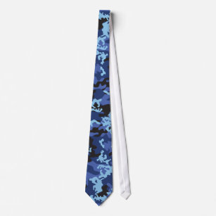 Kundenspezifische blaue Camouflage-Krawatte Krawatte