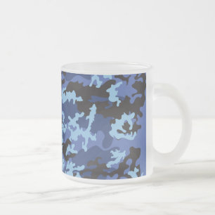 Kundenspezifische blaue Camouflage-mattierte Mattglastasse
