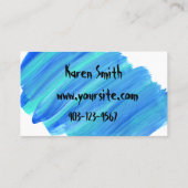 Kundenspezifische blaue Farbe gestreifter Visitenkarte (Rückseite)