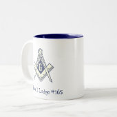 Kundenspezifische blaue zweifarbige tasse (Vorderseite Links)