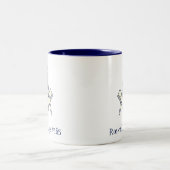 Kundenspezifische blaue zweifarbige tasse (Mittel)
