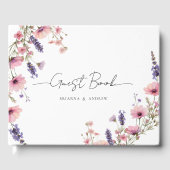 Kundenspezifische Blumenhochzeit Gästebuch (Vorderseite)