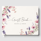 Kundenspezifische Blumenhochzeit Gästebuch (Vorderseite)