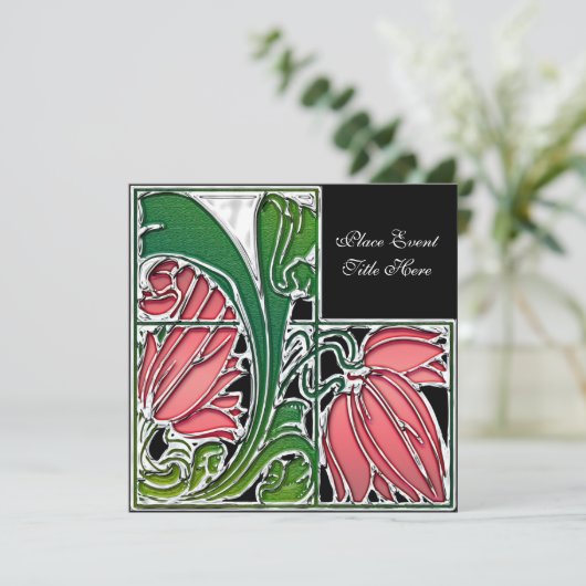 Kundenspezifische BlumenParty Einladung (Stehend Vorderseite)