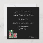 Kundenspezifische BlumenParty Einladung (Rückseite)