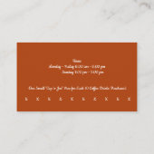 Kundenspezifische Bohnen & Cup Coffee Chop Loyalty Visitenkarte (Rückseite)