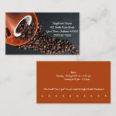 Kundenspezifische Bohnen & Cup Coffee Chop Loyalty Visitenkarte (Vorne/Hinten)