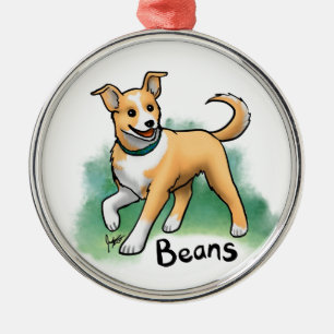Kundenspezifische "Bohnen-" Verzierung Silbernes Ornament