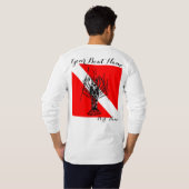 Kundenspezifische Boots-Namen-Tauchen-Flagge und T-Shirt (Schwarz voll)