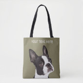 Kundenspezifische Boston-Terrier-Taschen-Tasche Tasche (Vorderseite)