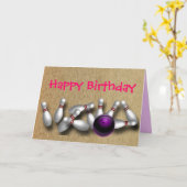 Kundenspezifische Bowling Grußkarten Postkarten (Gelbe Blume)