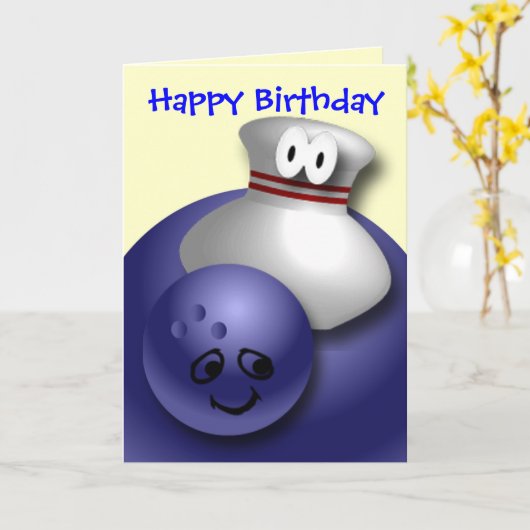 Kundenspezifische Bowling Grußkarten Postkarten (Gelbe Blume)