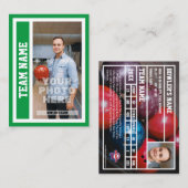 Kundenspezifische Bowling-Handelskarte (Kelly Gree Telefonnummerkarte (Vorne/Hinten)
