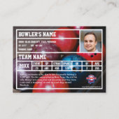 Kundenspezifische Bowling-Handelskarte (Kelly Gree Telefonnummerkarte (Rückseite)