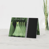 Kundenspezifische Brautjungfern-Einladung MINZE Einladung (Rückseite)