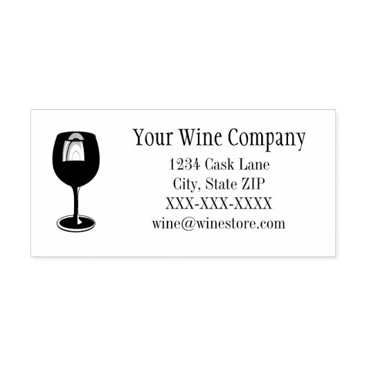 Kundenspezifische Briefmarke des Weinglases Gummistempel (Prägung)