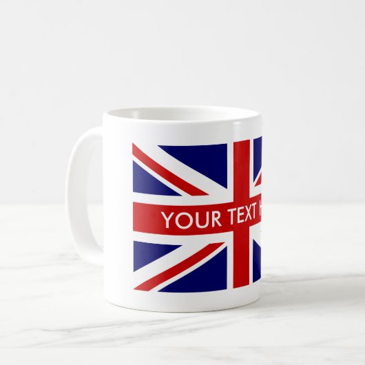 Kundenspezifische britische kaffeetasse (Vorderseite Links)