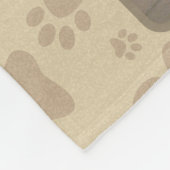 Kundenspezifische Brown-Tatzen-Drucke für Hunde Fleecedecke (Ecke)