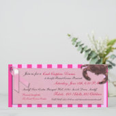 Kundenspezifische Brustkrebs-Nutzen-Krabbe Einladung (Stehend Vorderseite)