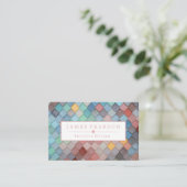 Kundenspezifische bunte abstrakte moderne visitenkarte (Stehend Vorderseite)