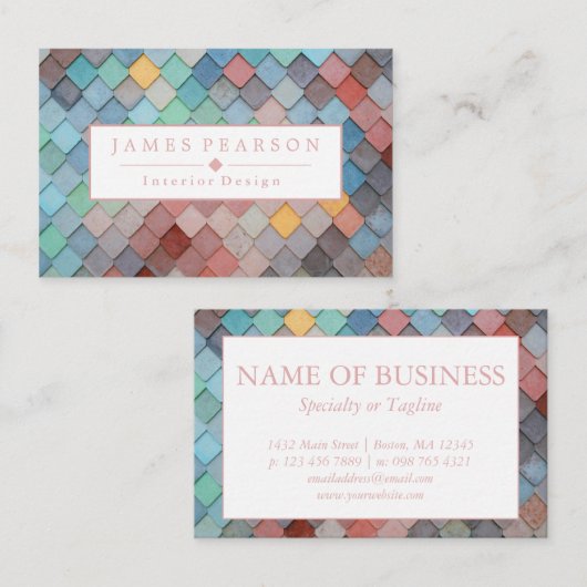 Kundenspezifische bunte abstrakte moderne visitenkarte (Vorne/Hinten)