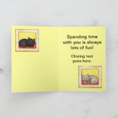 Kundenspezifische Cat Lover Freundschaft / Dankesc Dankeskarte (Innenseite)