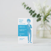 Kundenspezifische Charakter-Visitenkarte Visitenkarte (Stehend Vorderseite)