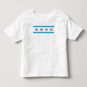 kundenspezifische Chicago-Flaggengraphik. Kleinkind T-shirt