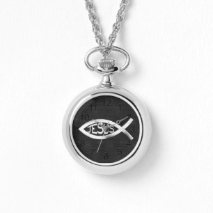 Kundenspezifische christliche Fische Jesuss Armbanduhr