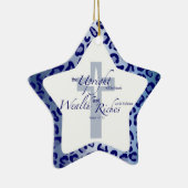 Kundenspezifische christliche Verzierung - Stern Keramikornament (Rechts)