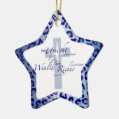 Kundenspezifische christliche Verzierung - Stern Keramikornament (Links)