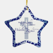 Kundenspezifische christliche Verzierung - Stern Keramikornament (Hinten)