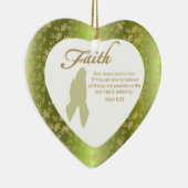 Kundenspezifische christliche Verzierungen - Herz Keramik Ornament (Rechts)