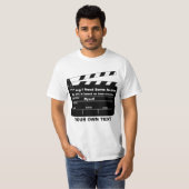 Kundenspezifische clapperboard Schablone T-Shirt (Vorne ganz)